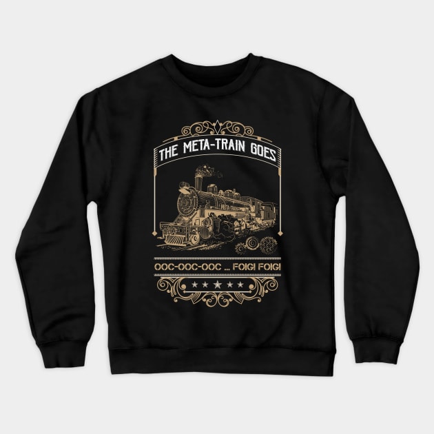 Meta-Train - Version 2 Crewneck Sweatshirt by Wares4Coins